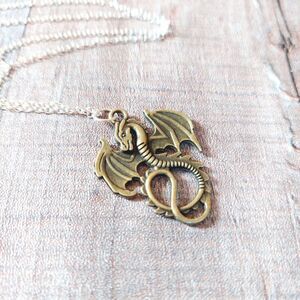 Flying Dragon Necklace Bronze